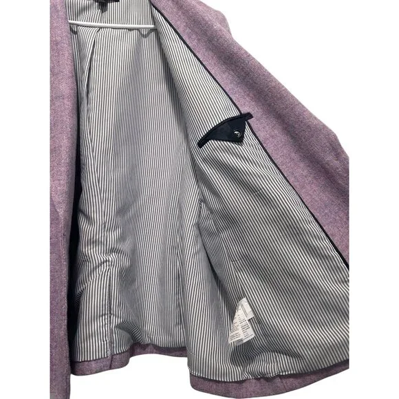 J.Crew Parke Chantal Herringbone Wool Blazer Womens 20 2X Purple Tweed Preppy - Picture 16 of 16